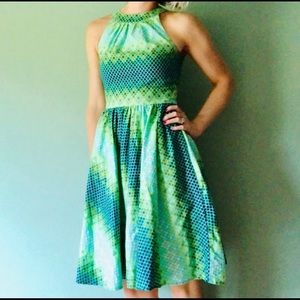 ModCloth Retrolicious Fit&Flare Mermaid Dress Sz S